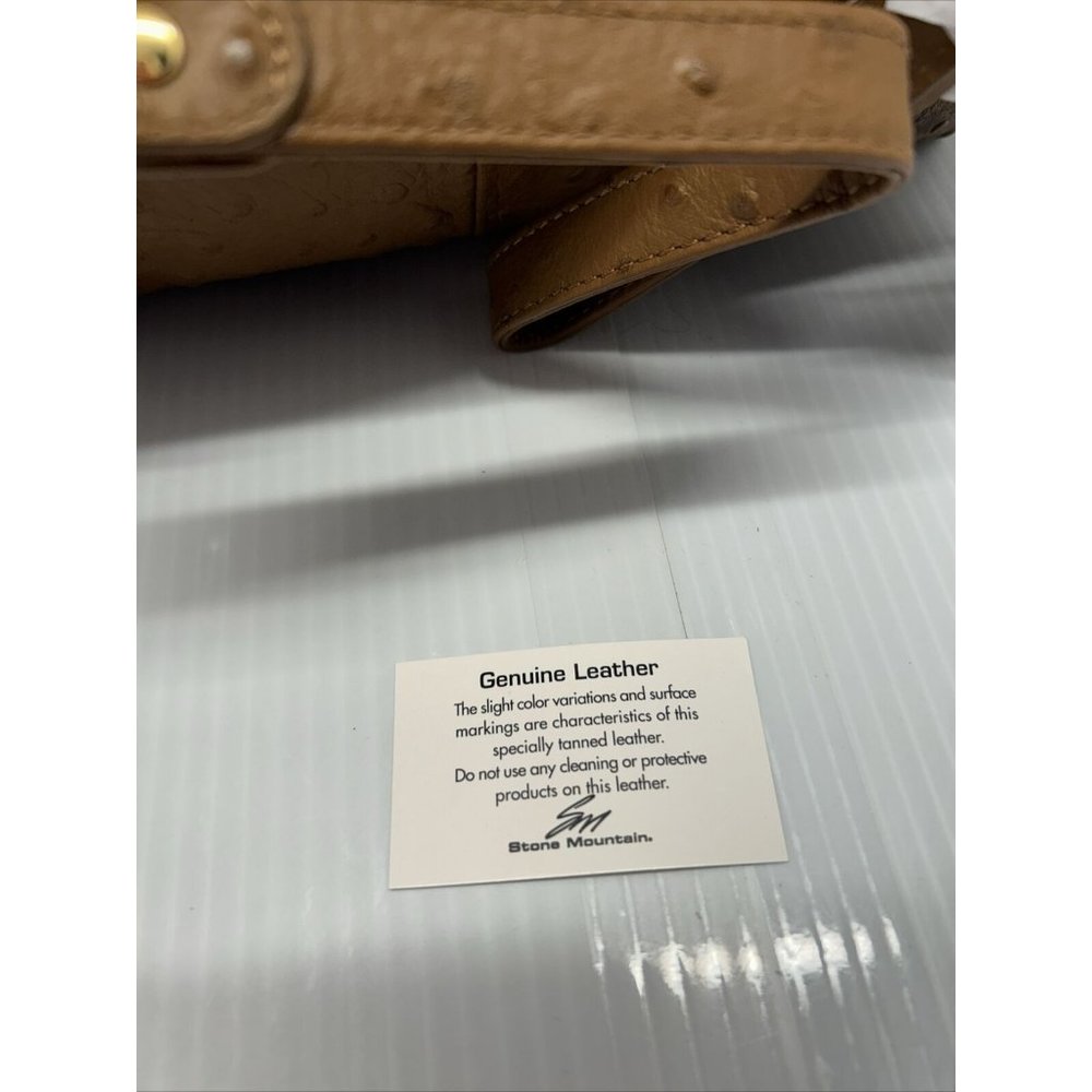 Stone Mountain Brown Ostrich Pattern Satchel Shou… - image 5